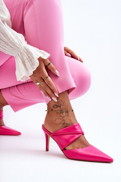 Sandał Klapki Model Aveline LE093P Fuksja - Step in style