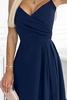  WYPOŻYCZENIE - sukienka 299-7 CHIARA elegancka maxi na ramiączkach- GRANATOWA
