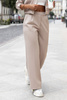 JINNY spodnie z prostymi nogawkami w kant - beż