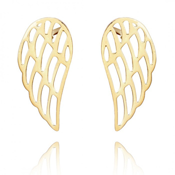 Kolczyki ze stali szlachetnej pozłacanej KST3176