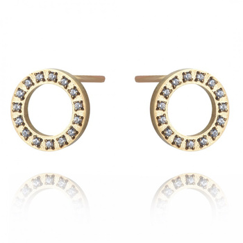 Kolczyki ze stali chirurgicznej pozłacane KST3077