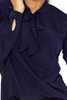 140-4 Bluzka z wiązaniem z przodu - GRANATOWA