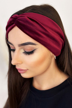 Welurowa bordowa opaska na głowę Shelli