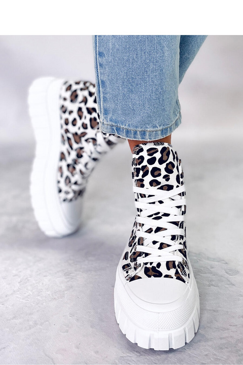 Trampki wysokie panterka LION LEOPARD - Inello