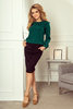 140-9 Bluzka z wiązaniem z przodu - ZIELONY BUTELKOWY