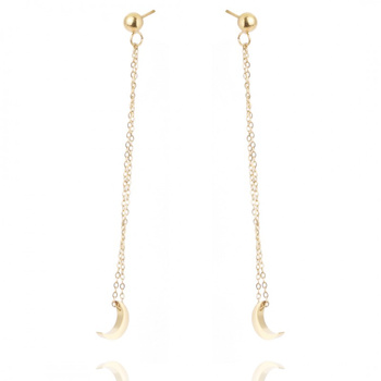 Kolczyki ze stali szlachetnej pozłacanej KST2446