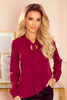 140-12 Bluzka z wiązaniem z przodu - BORDOWA