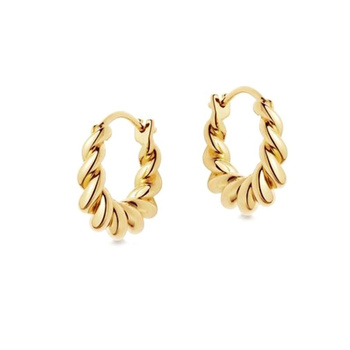 Kolczyki ze stali szlachetnej pozłacanej angielskie zapięcie KST3037