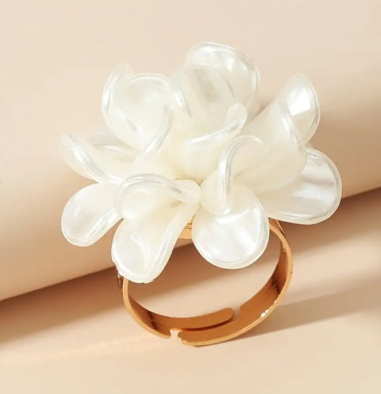 ORCHIDE - elegancki regulowany pierścionek wzór kwiat orchidei