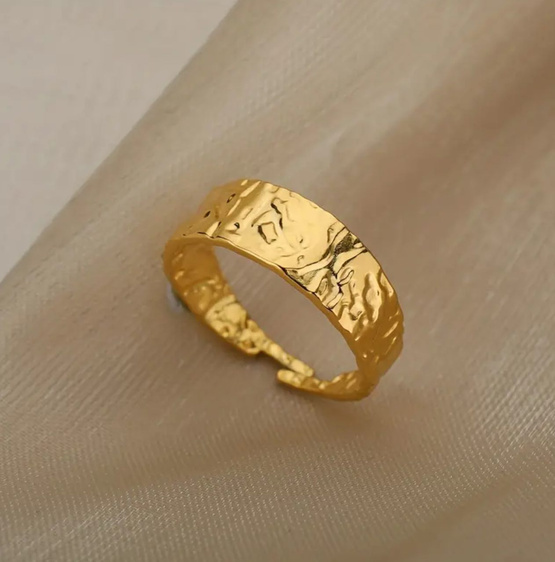 MIRA - pierścionek/obrączka w stylu vintage wykonana ze stali nierdzewnej