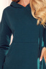 328-4 AMELIA Bluza kangurka z kapturem - ZIELEŃ BUTELKOWA