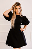 WYPOŻYCZENIE - elegancka rozkloszowana sukienka LUX MINI - z krótkimi bufiastymi rękawami - czarna