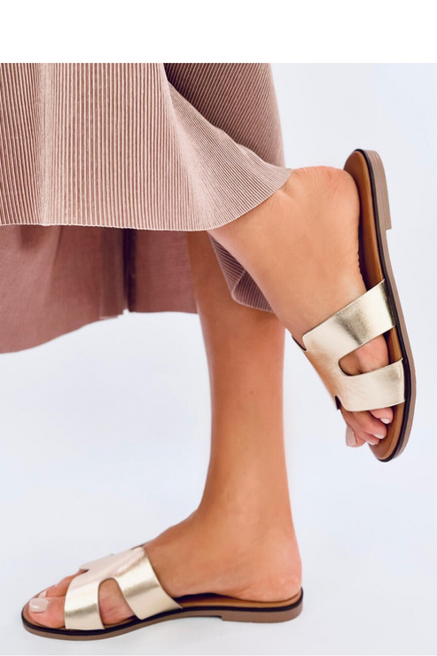 Sandał Klapki damskie PALFRE GOLD - Inello