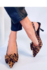 Szpilki z odkrytą pięta SHIRLEY LEOPARD - Inello