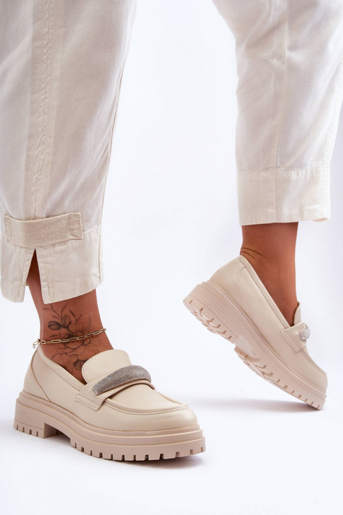 Mokasyny Model Aricka 7961 Beige - Step in style