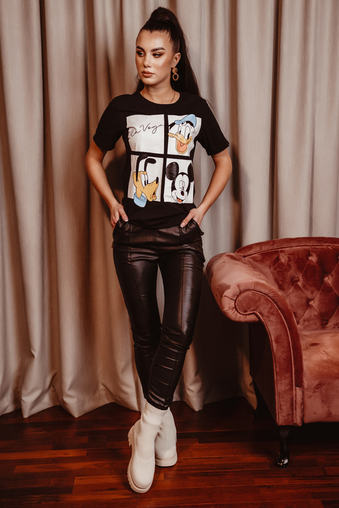 LEATHER LINES czarne spodnie skórzane O La Voga