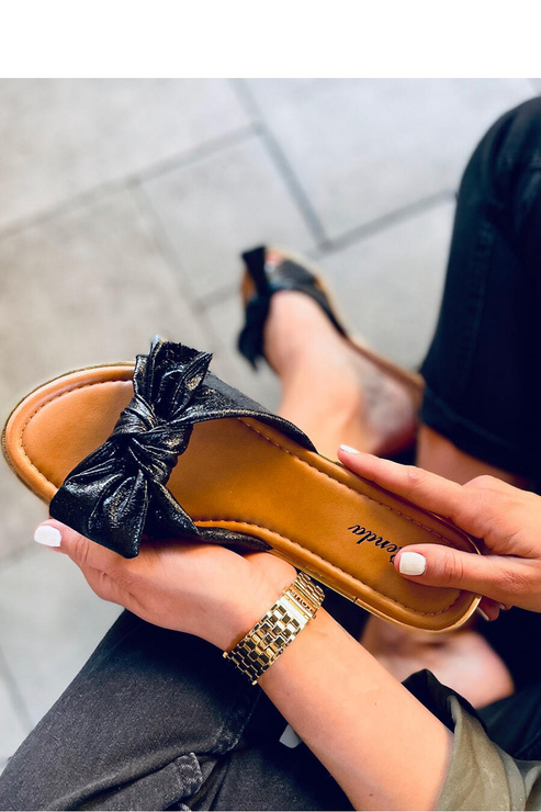 Sandał Klapki damskie LIRIO BLACK - Inello