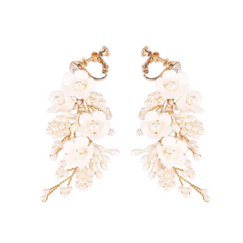 Kolczyki ślubne BOHO wizytowe wiszące z kryształkami stal szlachetna KOLS17