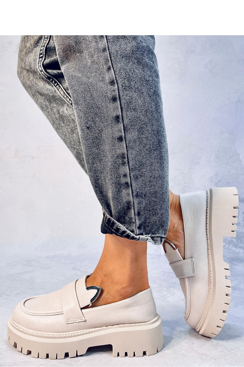 Mokasyny na platformie z uszkami BUNNIES BEIGE - Inello