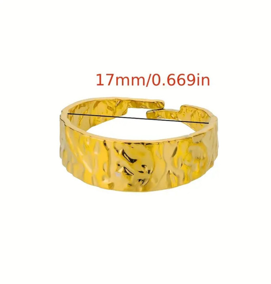 MIRA - pierścionek/obrączka w stylu vintage wykonana ze stali nierdzewnej