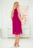 350-7 ALIZEE - szyfonowa sukienka z wiązaniem - FUKSJA