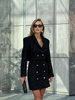 WYPOŻYCZENIE - komplet garniturowy CHASEL marynarka i spódnica - czarny