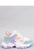 Sneakersy kolorowe na koturnie BEALS PURPLE - Inello