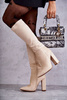 Kozaki Model Tressa NC1299 Beige Zamsz - Step in style