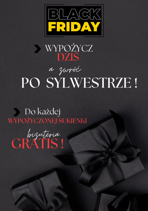 WYPOŻYCZENIE - sukienka ETERNA mini z długimi rękawami i głębokim dekoltem  - czarna