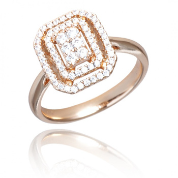 SVARAV - pierścionek stal chirurgiczna platerowana 24-karatowym złotem - obwód palca: 7cm