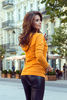 262-1 Bluza z kapturem i kieszonkami - kolor musztardowy