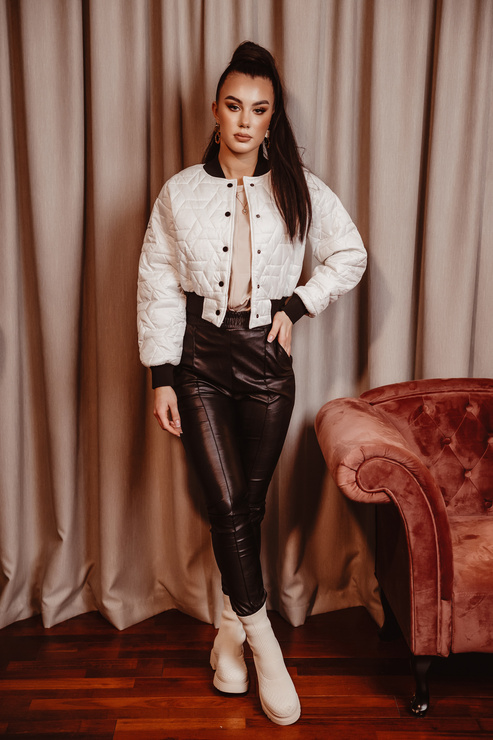 LEATHER LINES czarne spodnie skórzane O La Voga