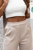 JINNY spodnie z prostymi nogawkami w kant - beż