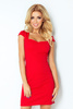 118-2 Sukienka z ładnym dekoltem - CZERWONY