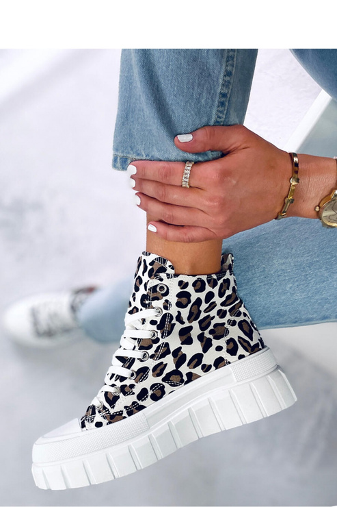 Trampki wysokie panterka LION LEOPARD - Inello
