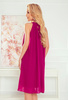 350-7 ALIZEE - szyfonowa sukienka z wiązaniem - FUKSJA