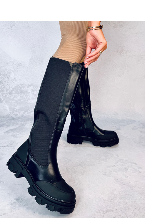 Kozaki oficerki SHEFF BLACK - Inello