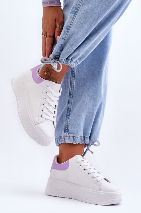 Buty Sportowe Model Night Trip L22-2 White/Violet - Step in style