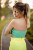 ARIA - top bez ramiączek - morska zieleń