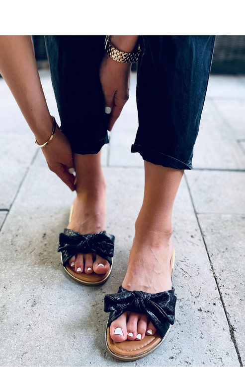 Sandał Klapki damskie LIRIO BLACK - Inello