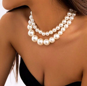 LILIA - naszyjnik z pereł, zestaw dwóch naszyjników